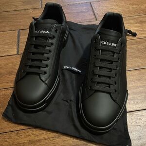 Dolce & Gabbana Black Portofino Low-top Sneakers NWOT